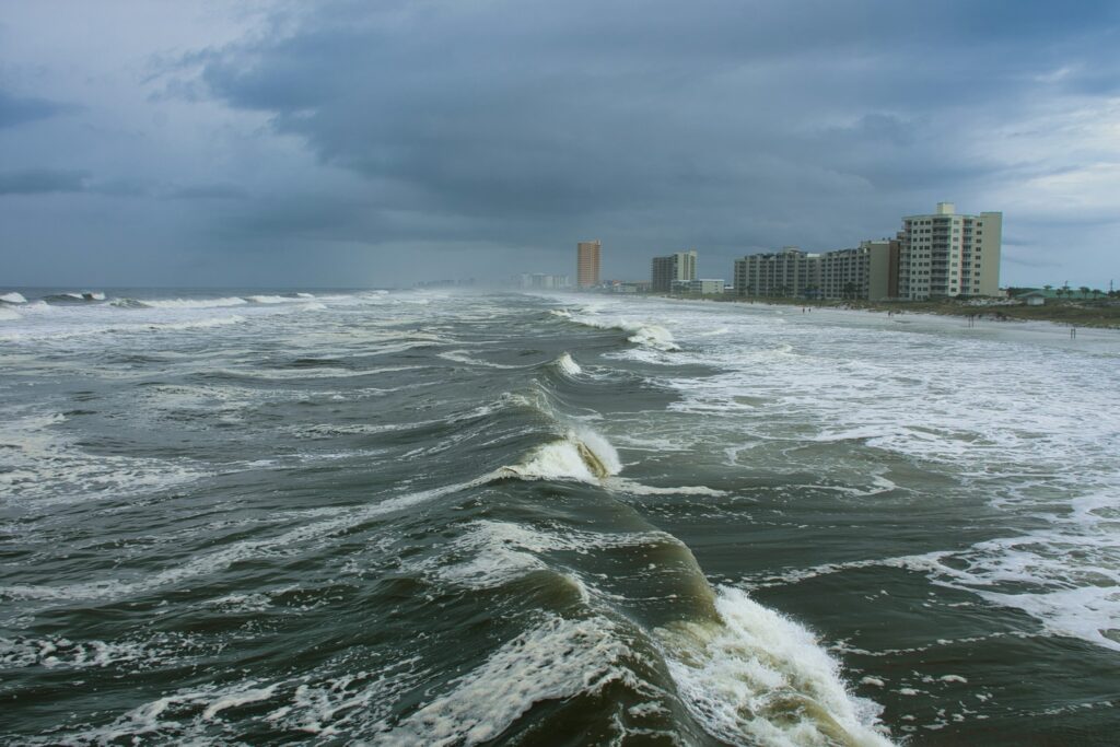 Hurricane on a Florida coastline