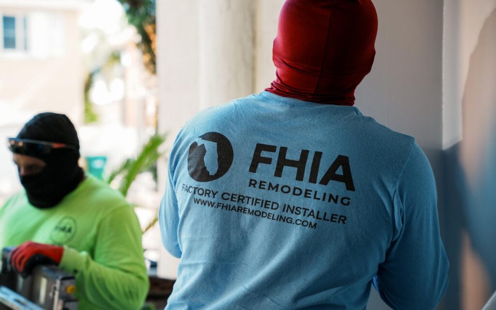 FHIA Remodeling installer on the job