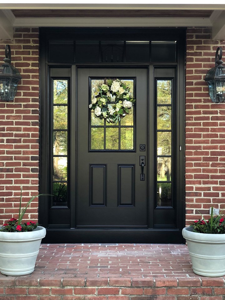 traditional black door