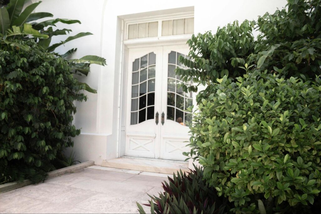 white french door
