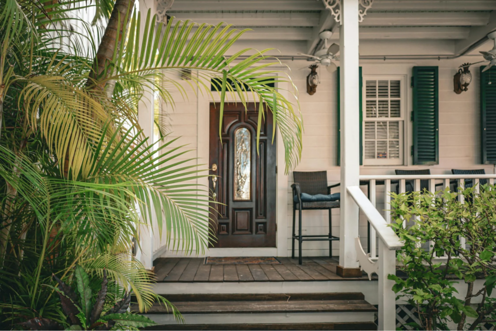 Florida home porch with a new window