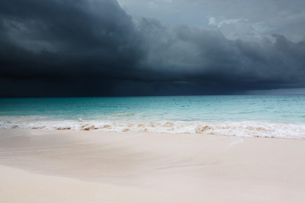 Approaching storm on a Florida coastline